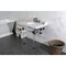 Kingston Brass 36 Carrara Marble Console Sink with Acrylic Legs, Marble WhiteMatte Black LMS3630MA0 - alternate 4